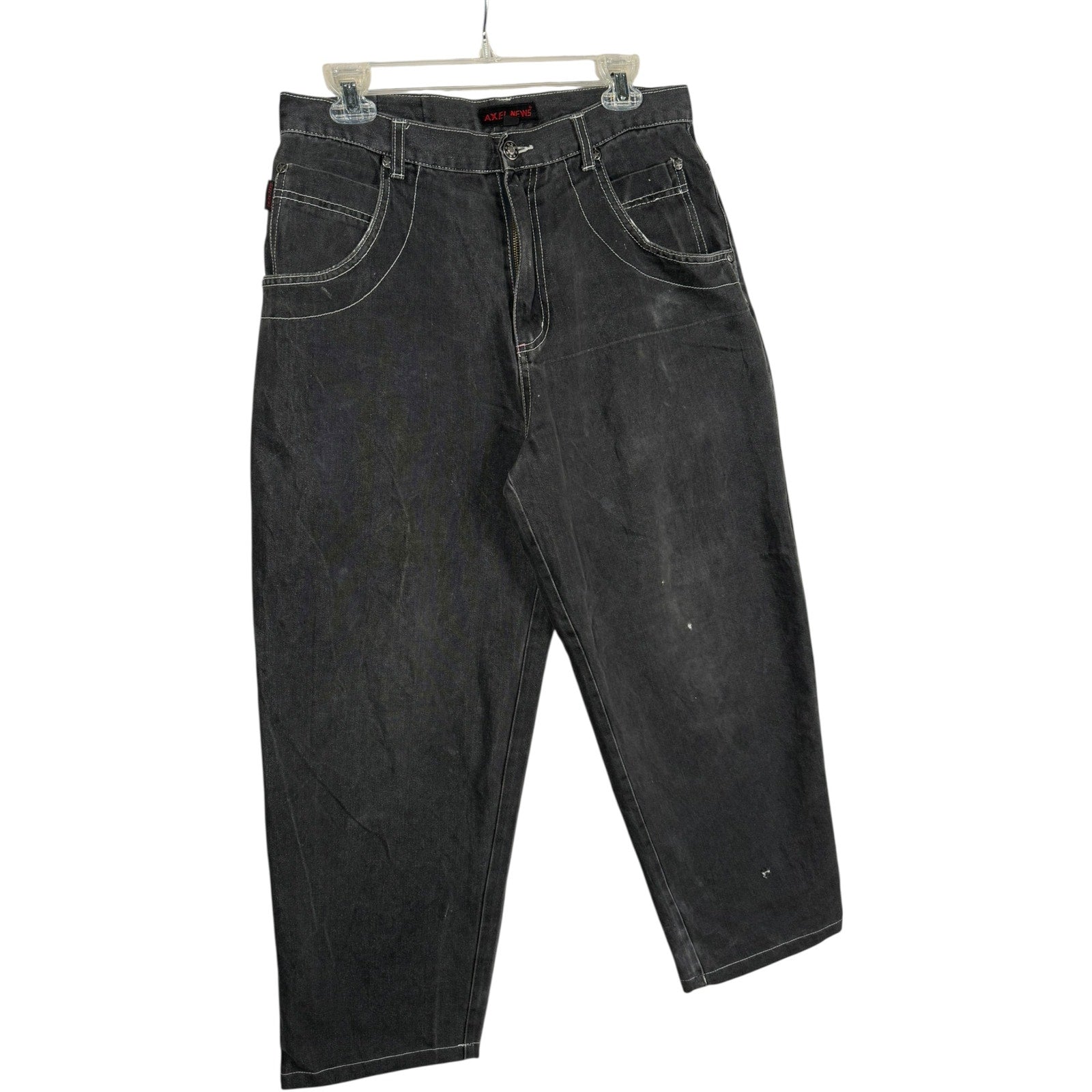 Vintage Axel News Baggy Bulldog Graphic Denim Jeans 32
