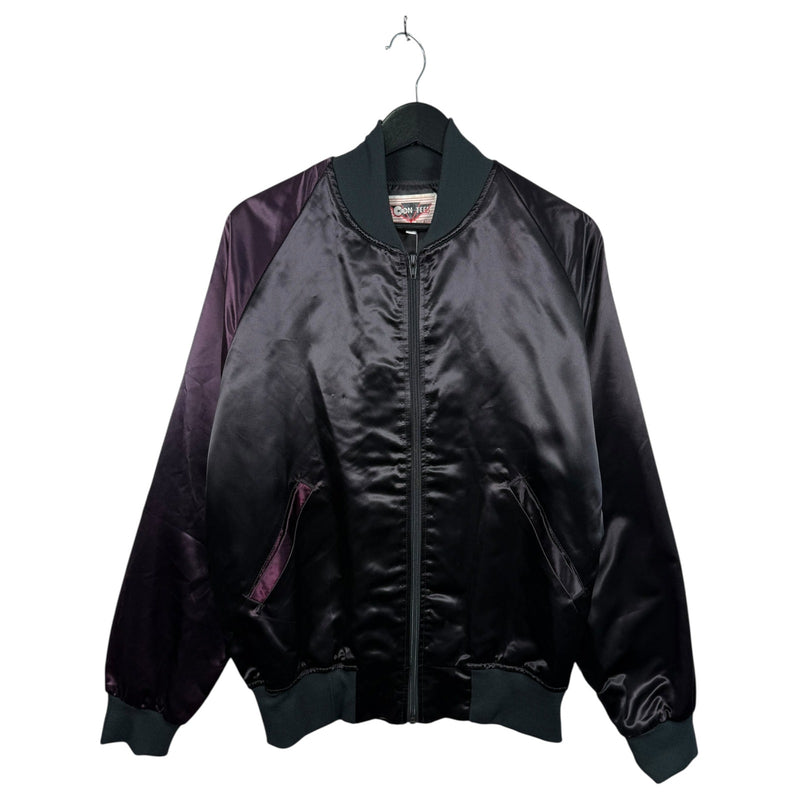 Vintage Beauty And The Beast Satin Bomber Jacket