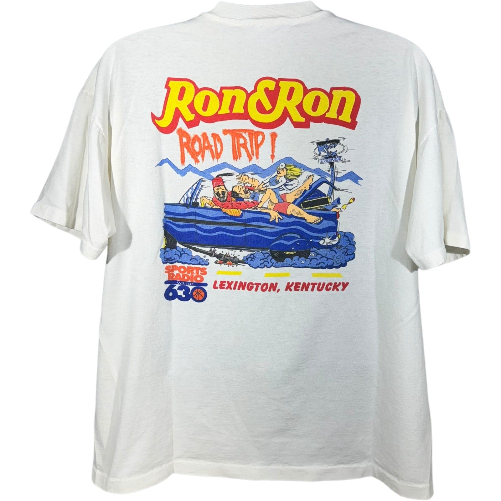 Vintage Ron & Ron Sports Radio Road Trip Back Print Tee