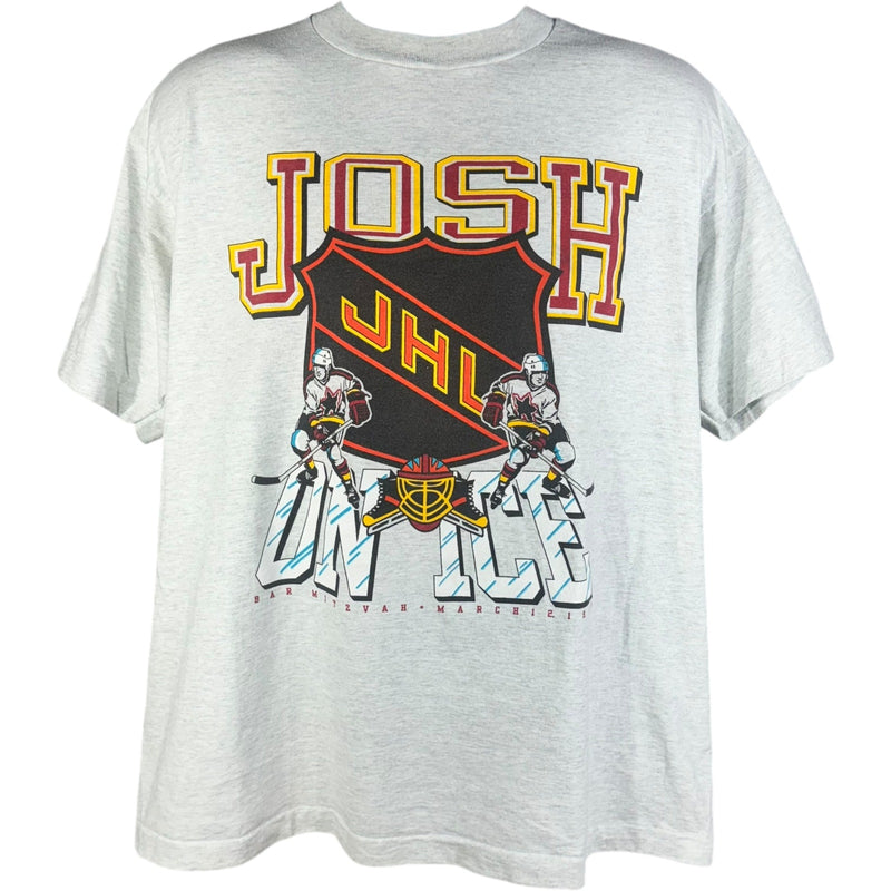 Vintage Josh On Ice Bar Mitzvah Hockey Tee 1994