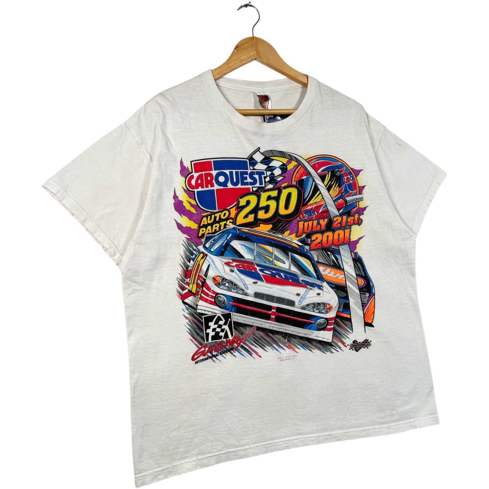 Vintage NASCAR Carquest Auto Parts Gateway International 250 Tee