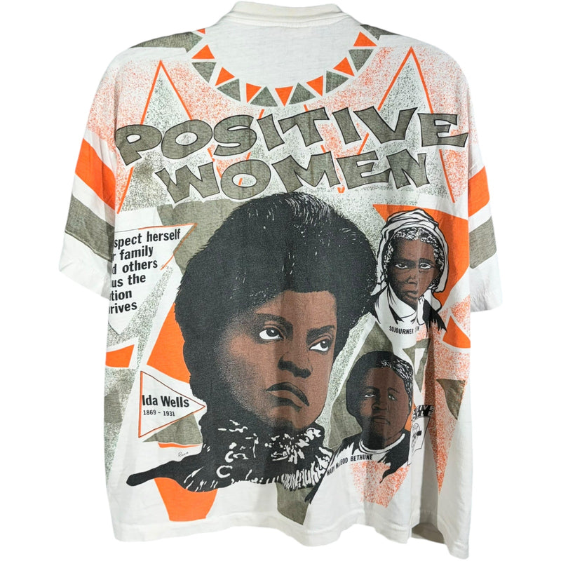 Vintage World Colors Positive Women Black History AOP Tee