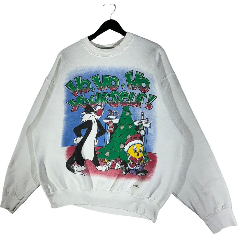 Vintage "Ho, Ho, Ho!" Sylvester & Tweety Christmas Crewneck