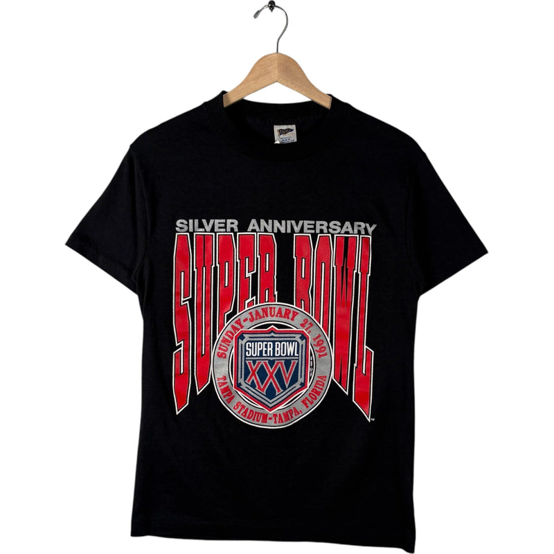 Vintage Super Bowl XXV Silver Anniversary Commemorate Tee