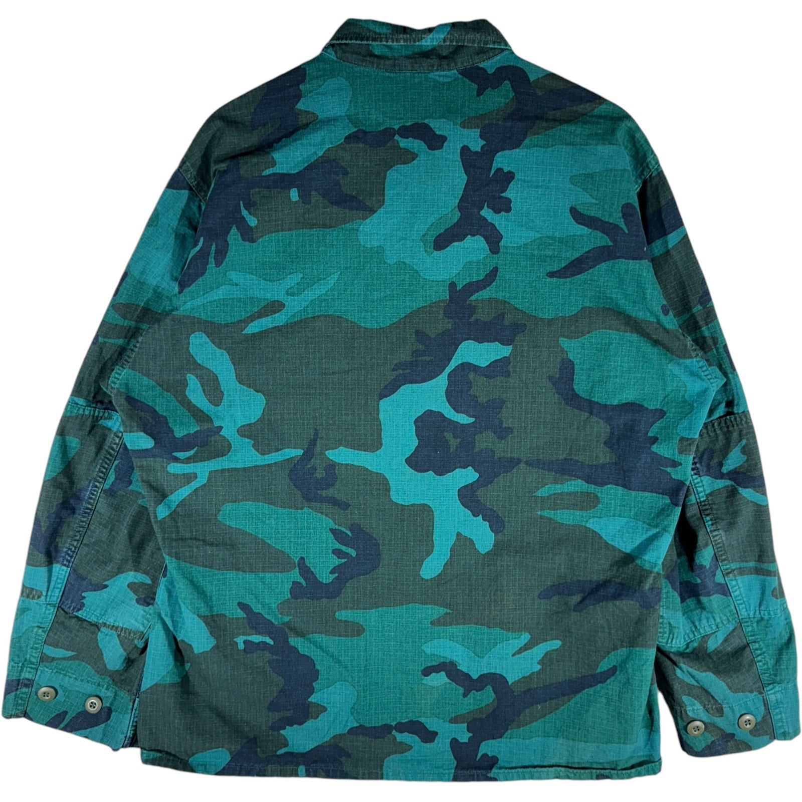 Vintage Overdye Camo Military Light Jacket