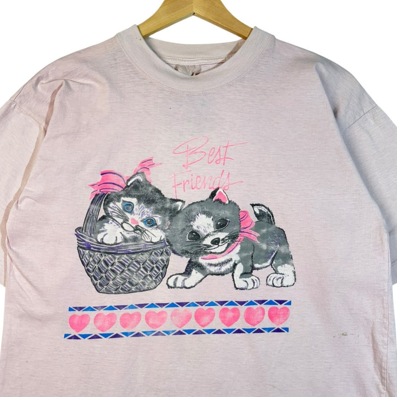 Vintage Best Friends Kittens Graphic T-Shirt