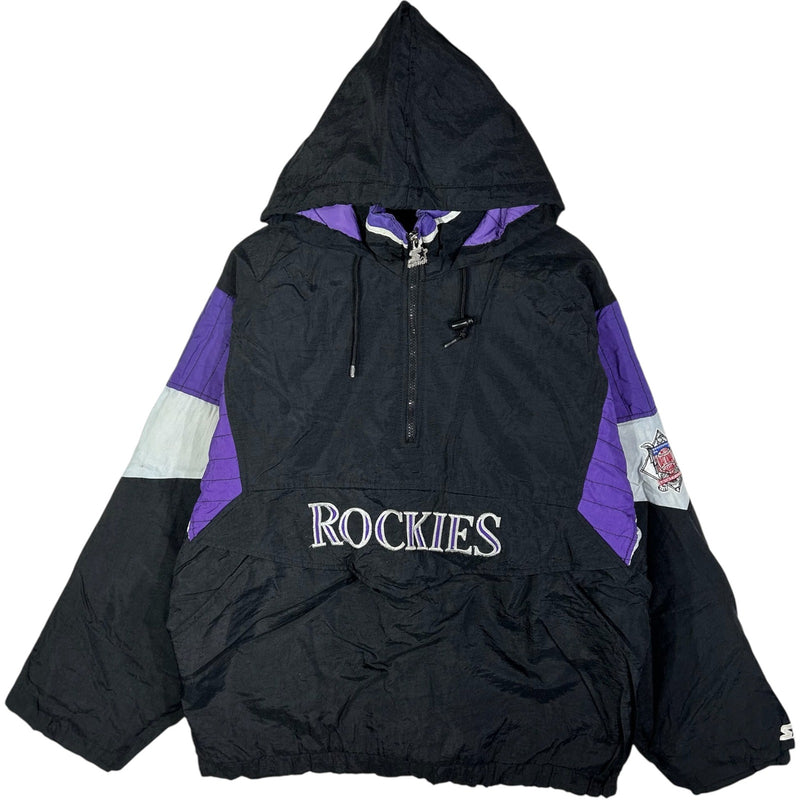 Vintage Starter Colorado Rockies Hooded Anorak Puffer Jacket