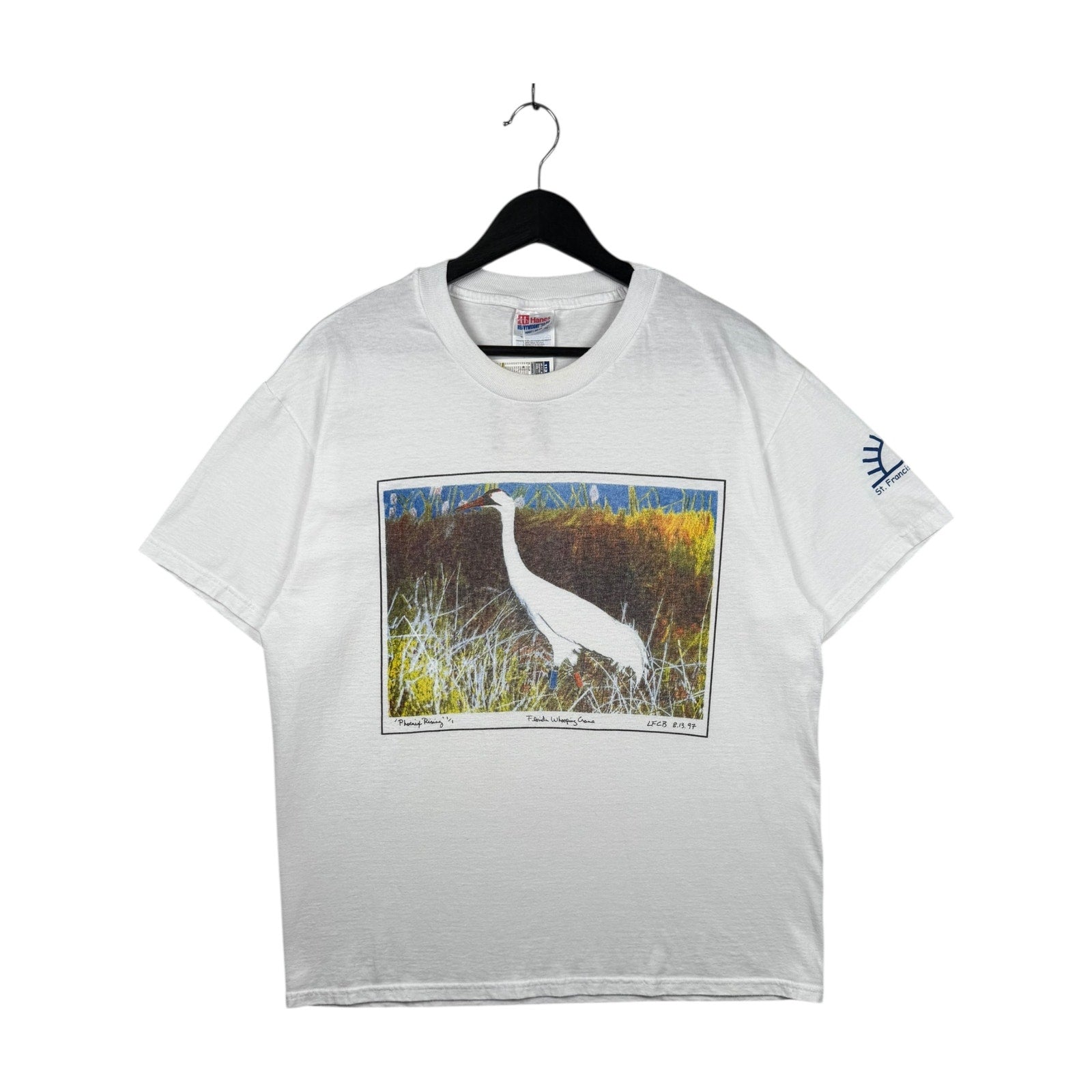 Vintage Florida Whooping Crane Wildlife T-Shirt '97