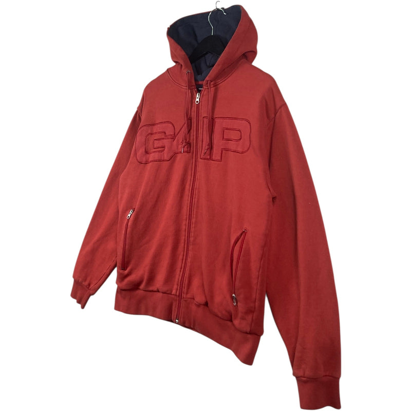 Vintage GAP Embroidered Logo Full Zip Hoodie