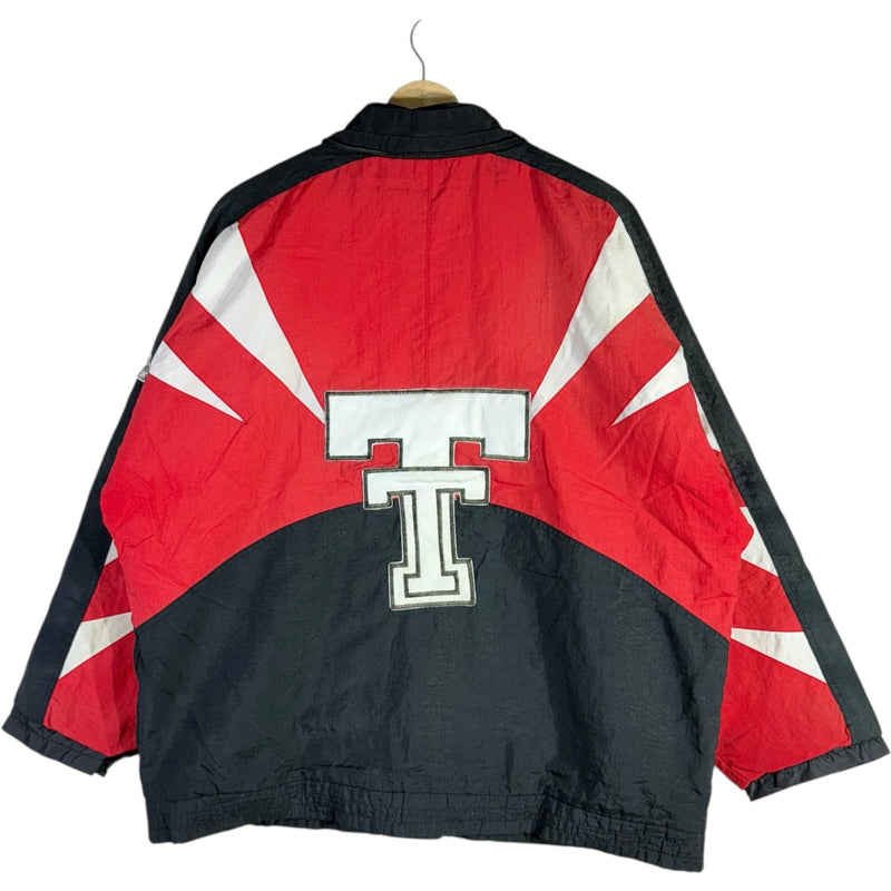 Vintage Texas Tech College Logo Color Block Windbreaker