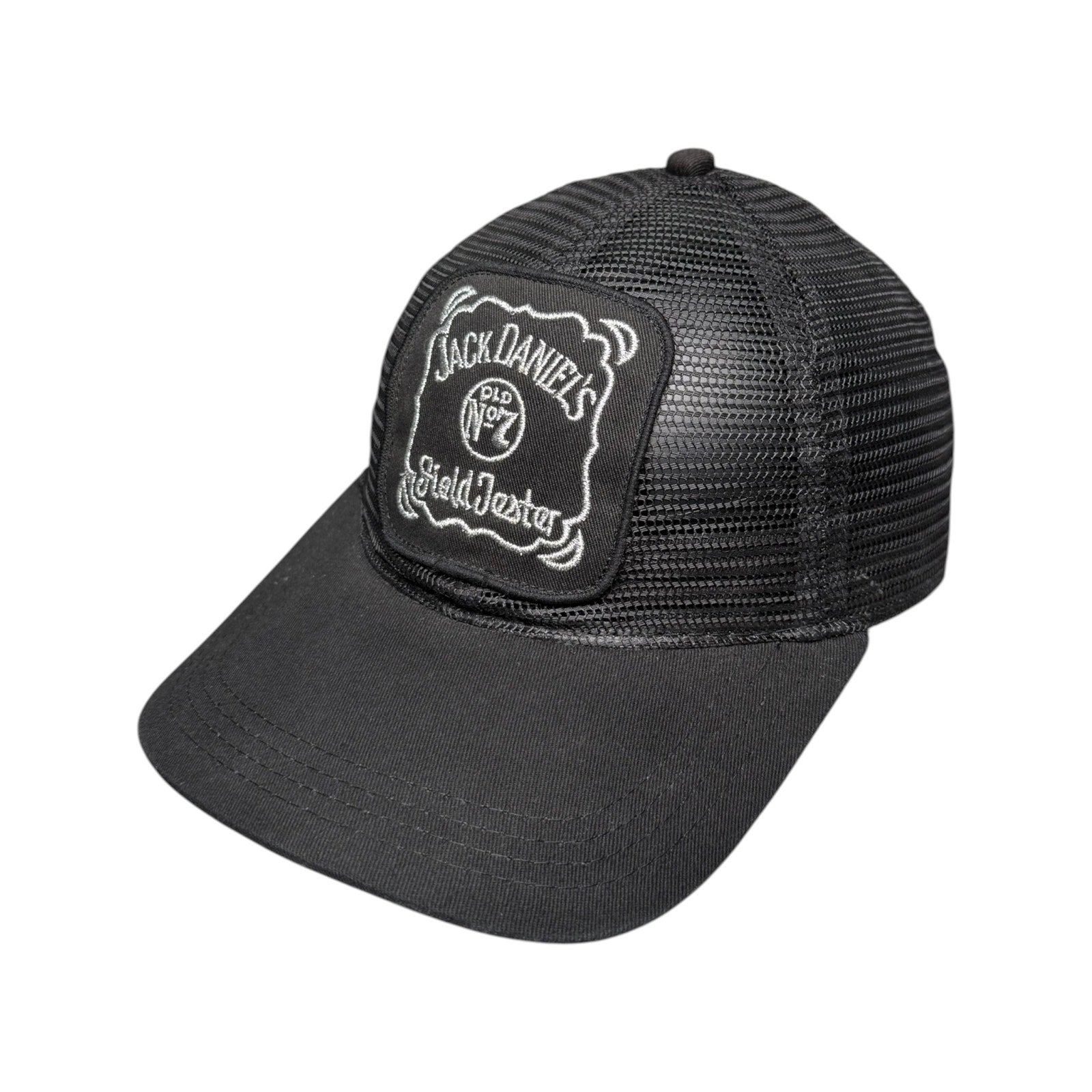 Vintage Jack Daniel's Field Tester Mesh Snapback Hat Black Men's OSFA