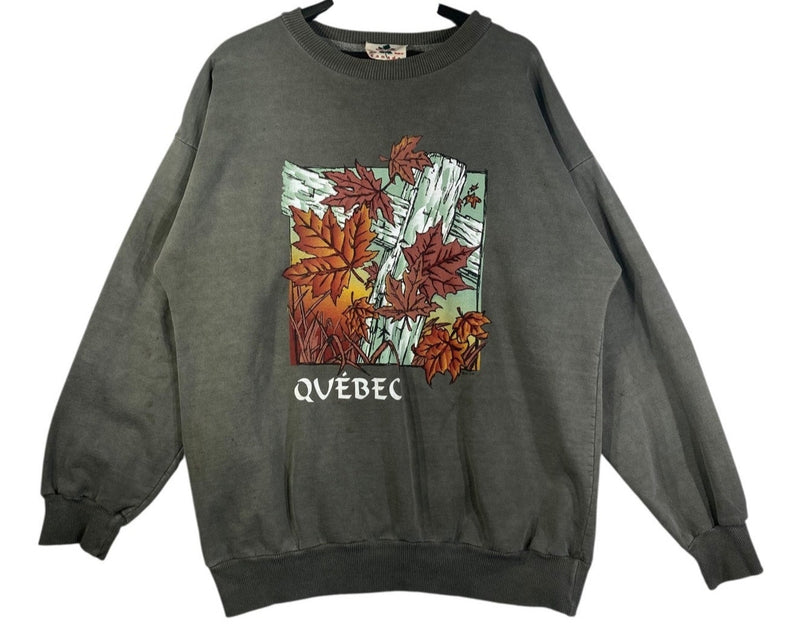 Vintage Québec Canada Maple Leaves Crewneck