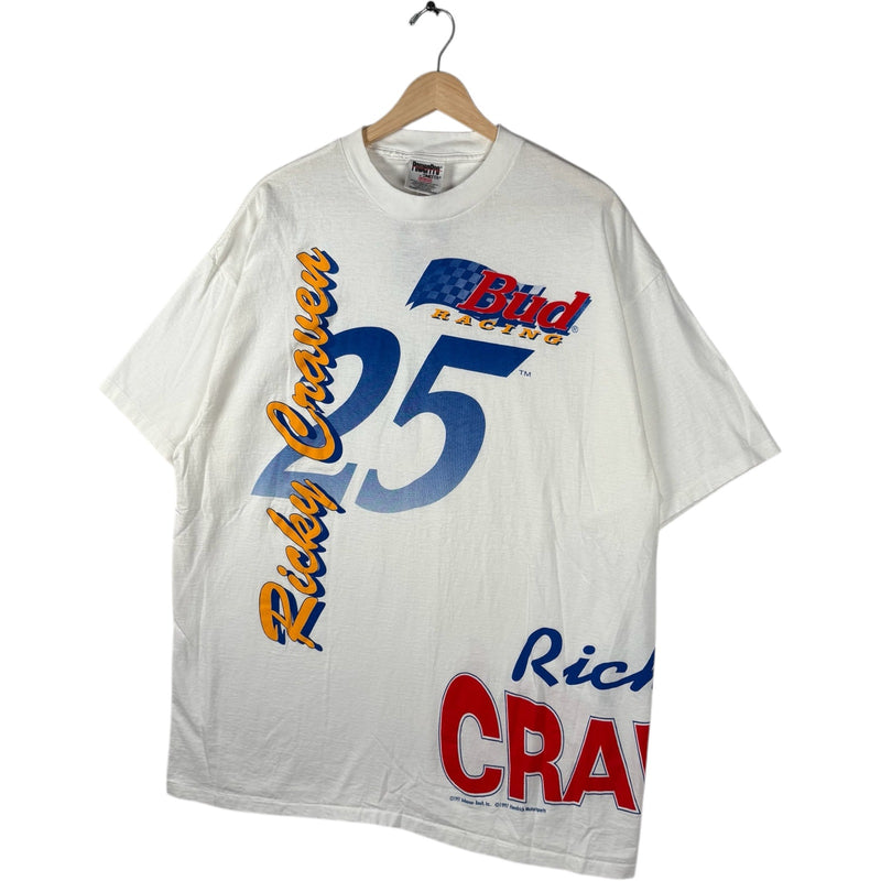 Vintage Ricky Craven Bud Spellout NASCAR Tee