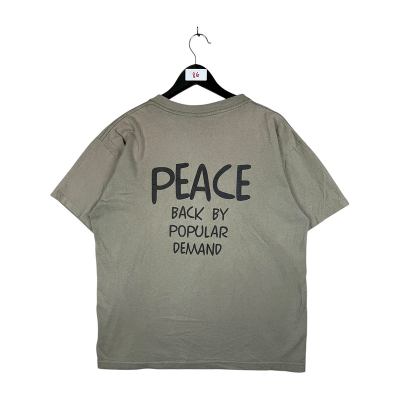 Vintage Peace Sign Cartoon Graphic T-Shirt