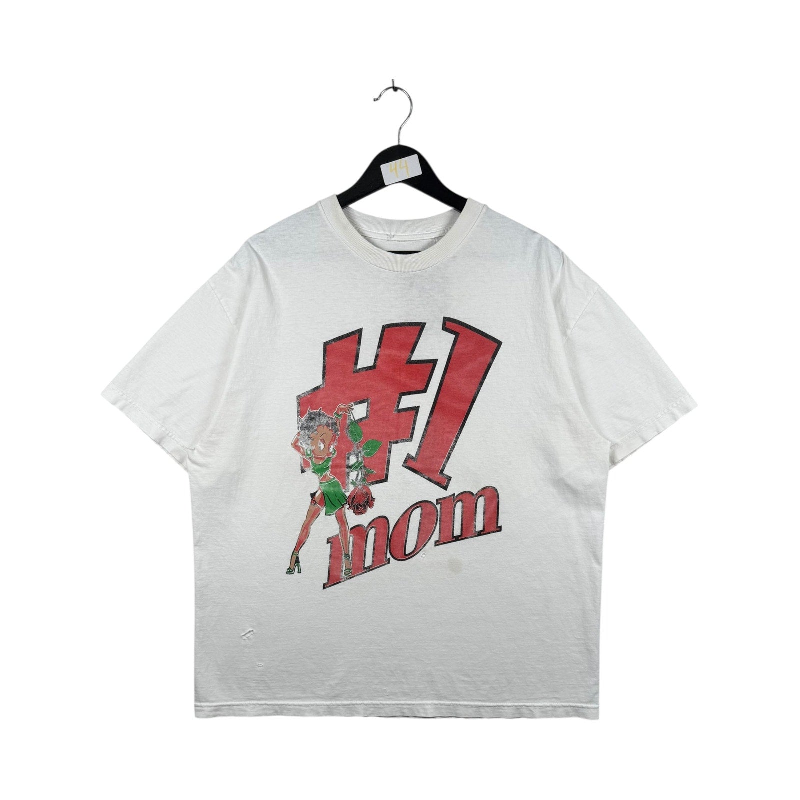 Vintage #1 Mom Betty Boop Style Cartoon Graphic T-Shirt