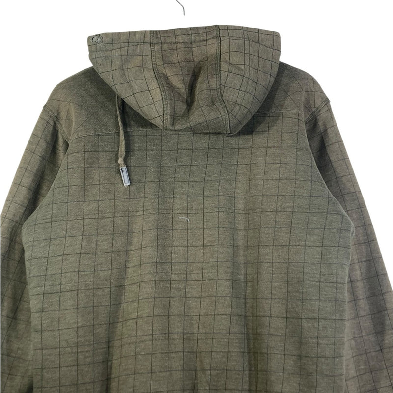 Vintage Billabong Grid Pattern Zip Up Hoodie