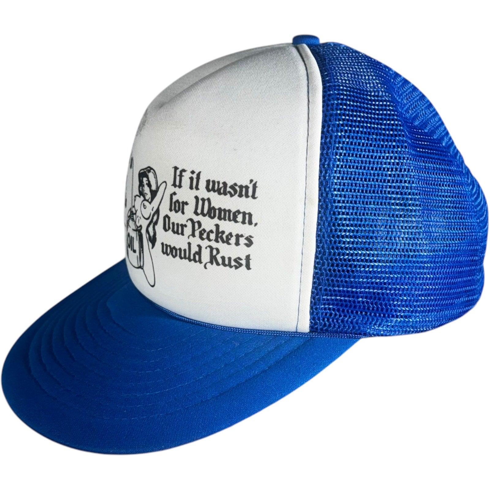 Vintage Explicit Comedic Spell-Out Trucker Snapback Hat