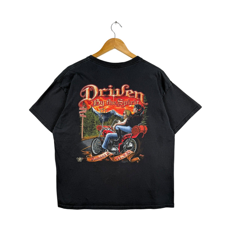 Vintage Motorcycle Driven By The Spirit Romans 8:9-10 T-Shirt