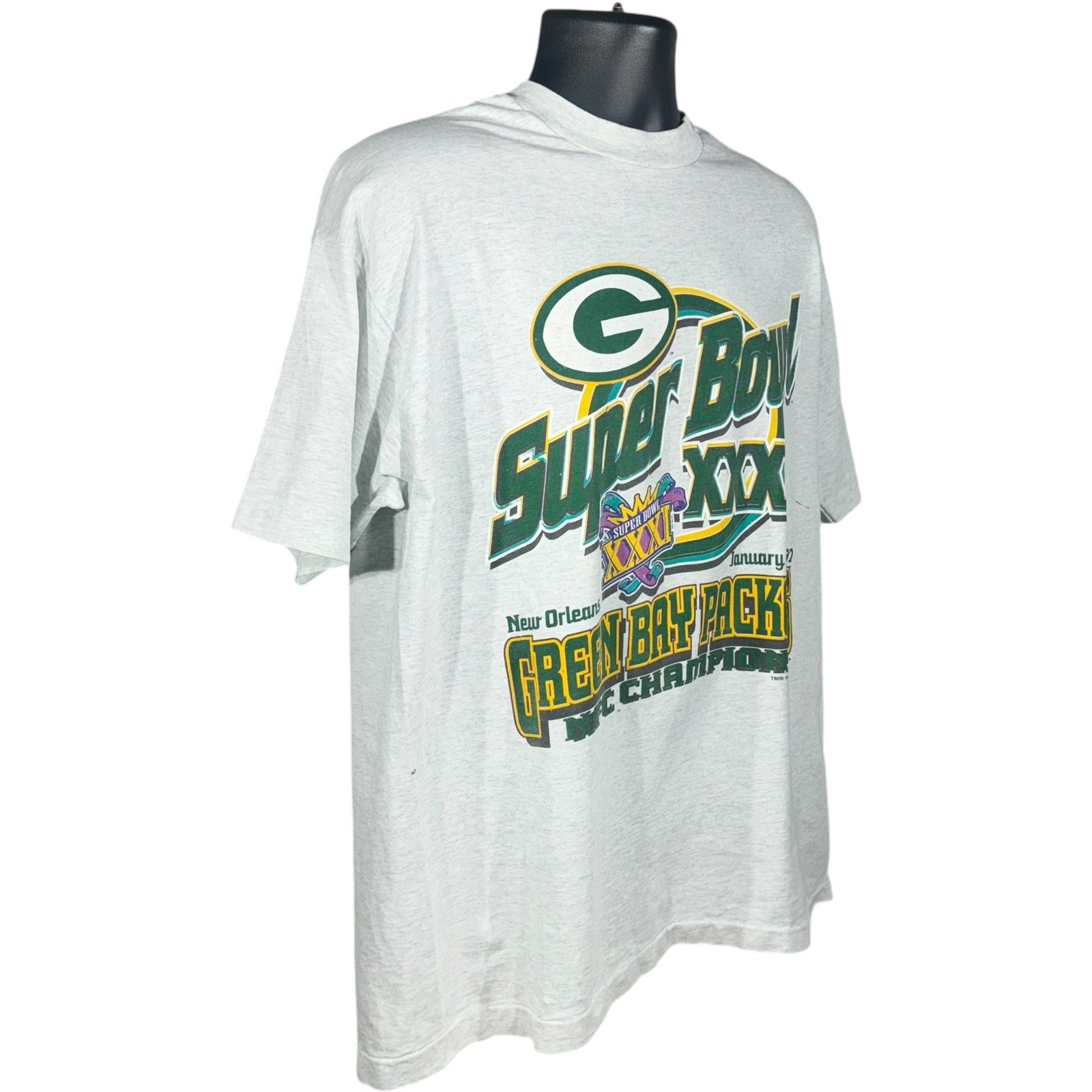 Vintage Green Bay Packers Super Bowl 31 NFL Tee 1997