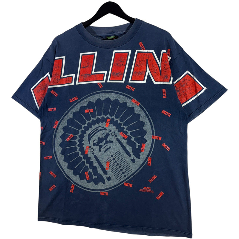 Vintage University Of Illinois Fighting Illini AOP Tee