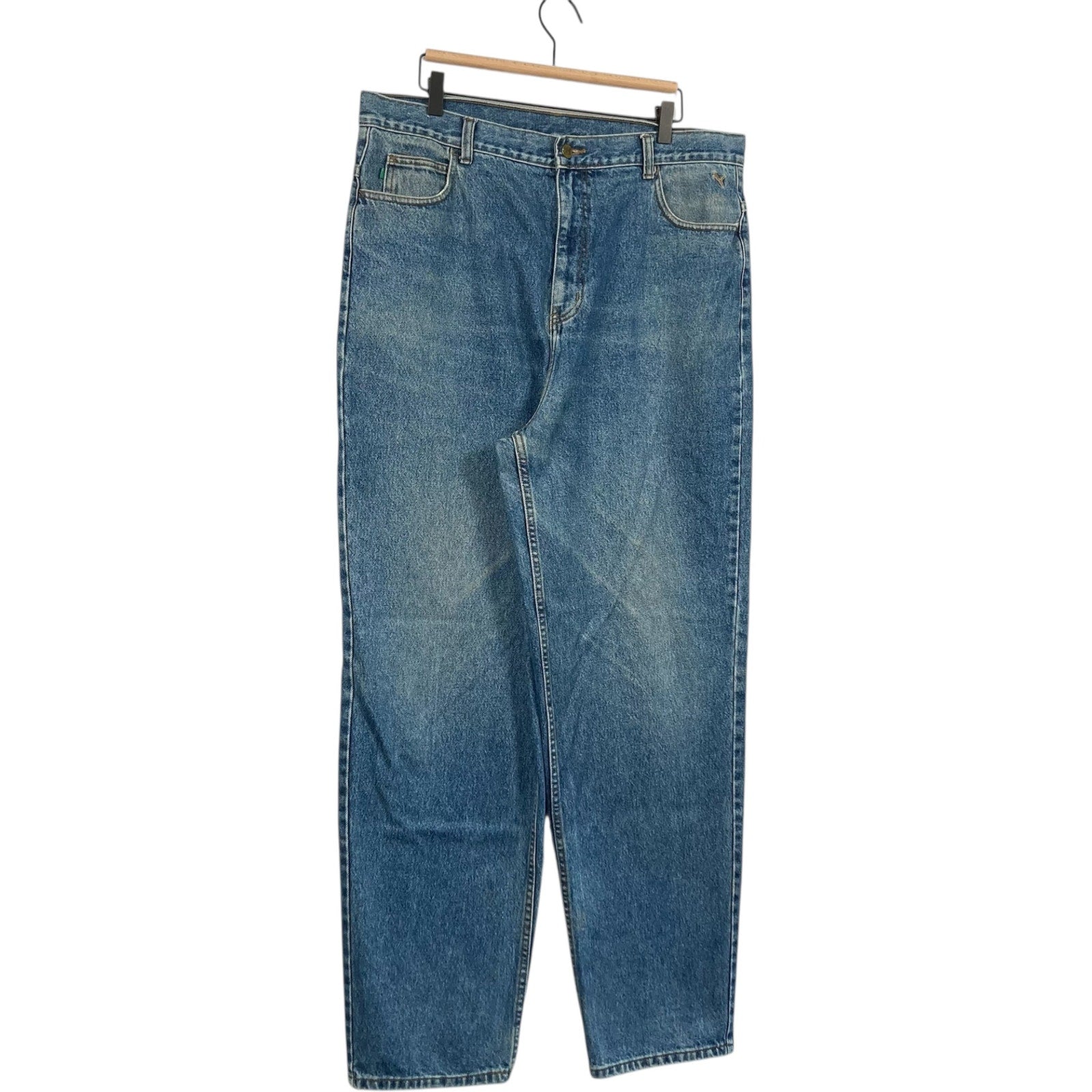 Vintage Faded Straight Leg Denim Jeans 36x30