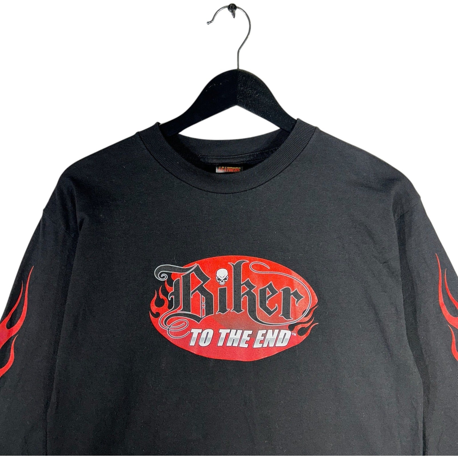 Vintage "Biker To The End" Flaming Long Sleeve