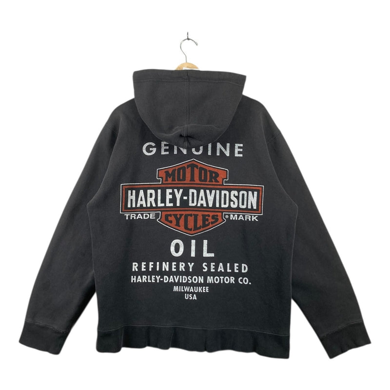 Vintage Harley Davidson Bar & Shield Oil Hoodie