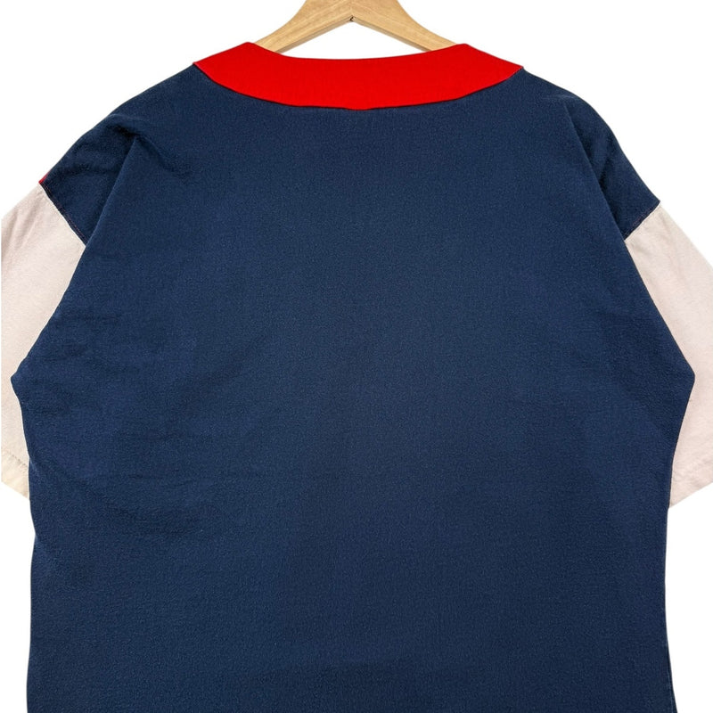 Vintage Atlanta Braves Colorblock MLB Henley T-Shirt