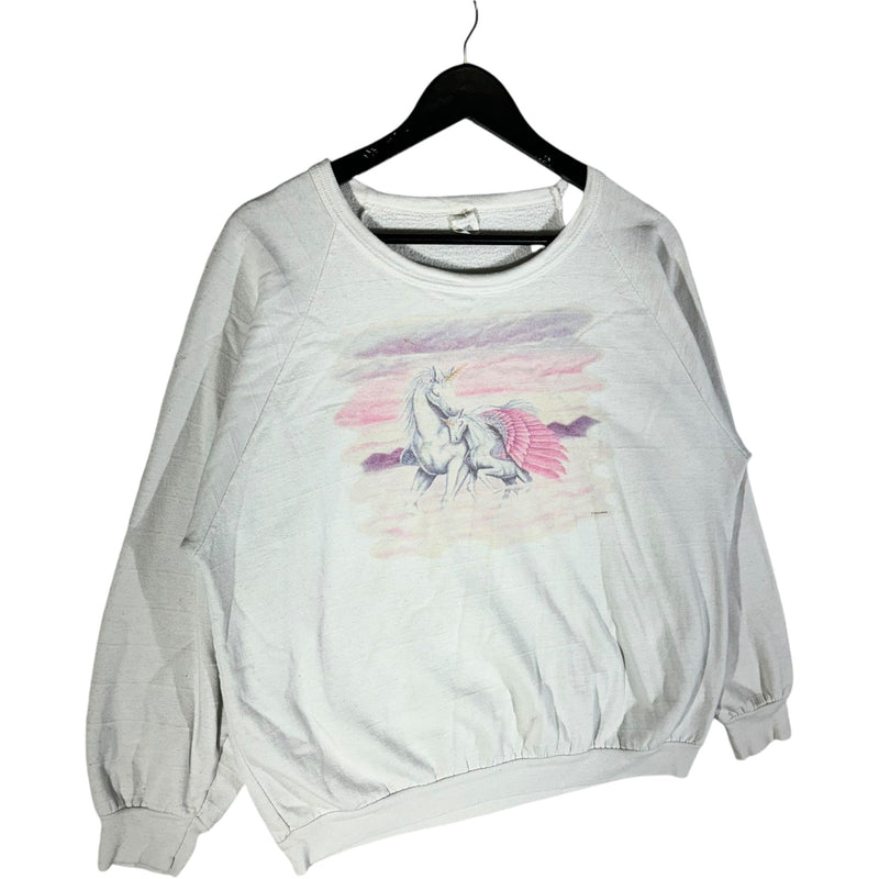 Vintage Pegasus Unicorn Fantasy Art Crewneck