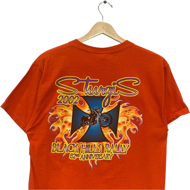 Vintage Sturgis Black Hills Rally Flame Logo Tee 2002