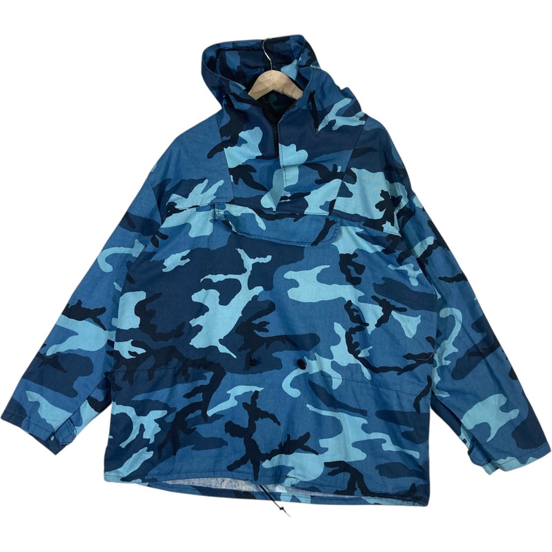 Vintage Camouflage Hooded Military Smock