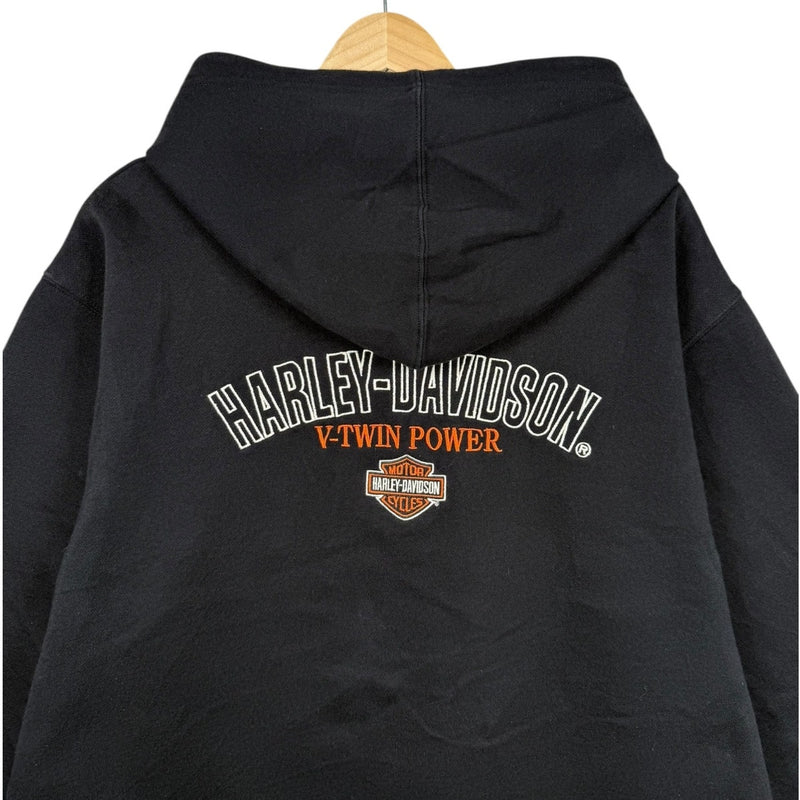 Vintage Harley Davidson V-Twin Power Graphic Hoodie
