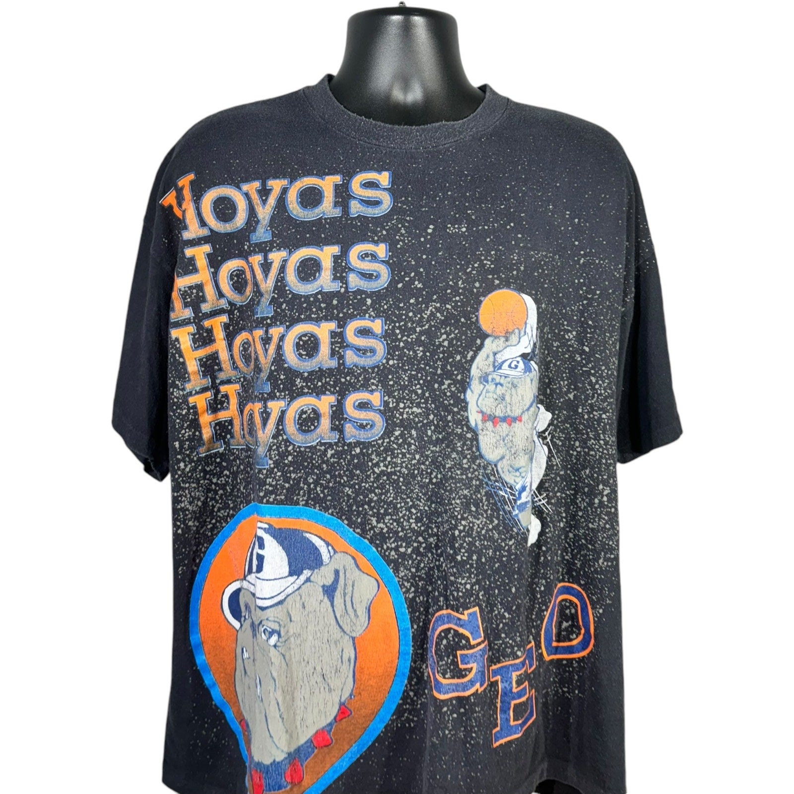 Vintage Georgetown University Hoyas Basketball AOP Tee 90s