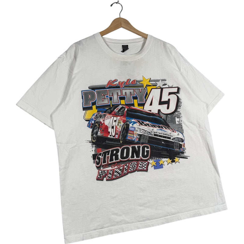 Vintage Kyle Petty #45 Brawny Race Car NASCAR Tee