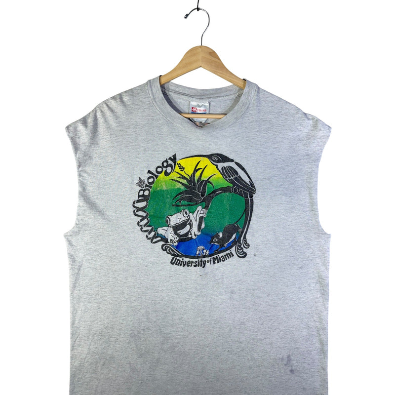 Vintage Hanes University Of Miami Biology Tank Top