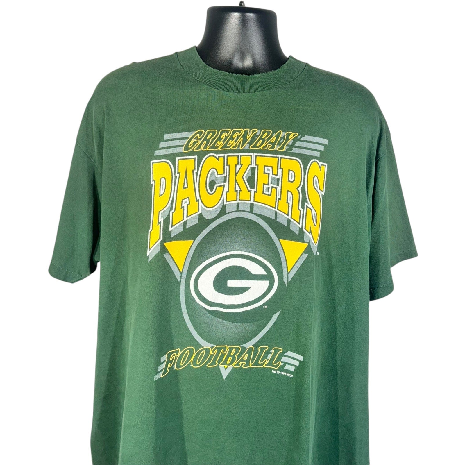 Vintage Green Bay Packers Football Logo Tee 1994