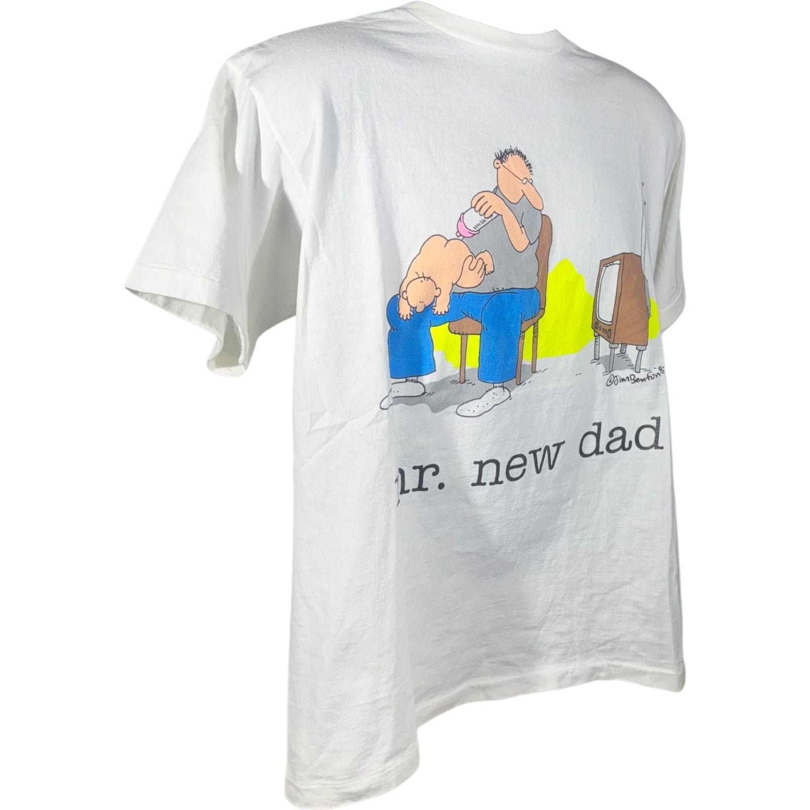 Vintage Mr. New Dad Cartoon Humour Tee