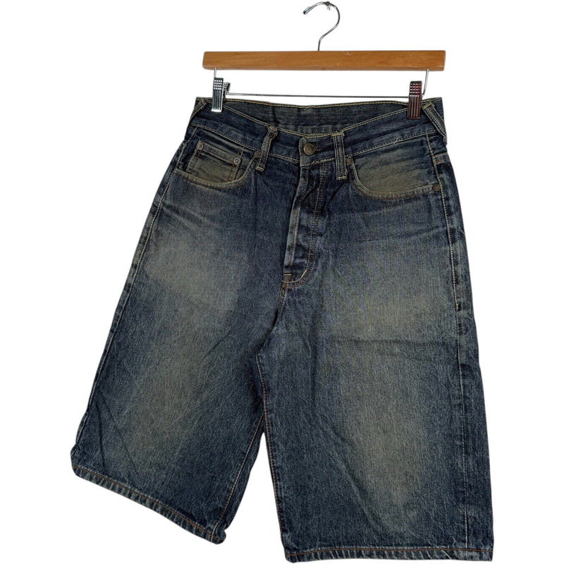 Y2K Evisu Paint Denim Shorts 30