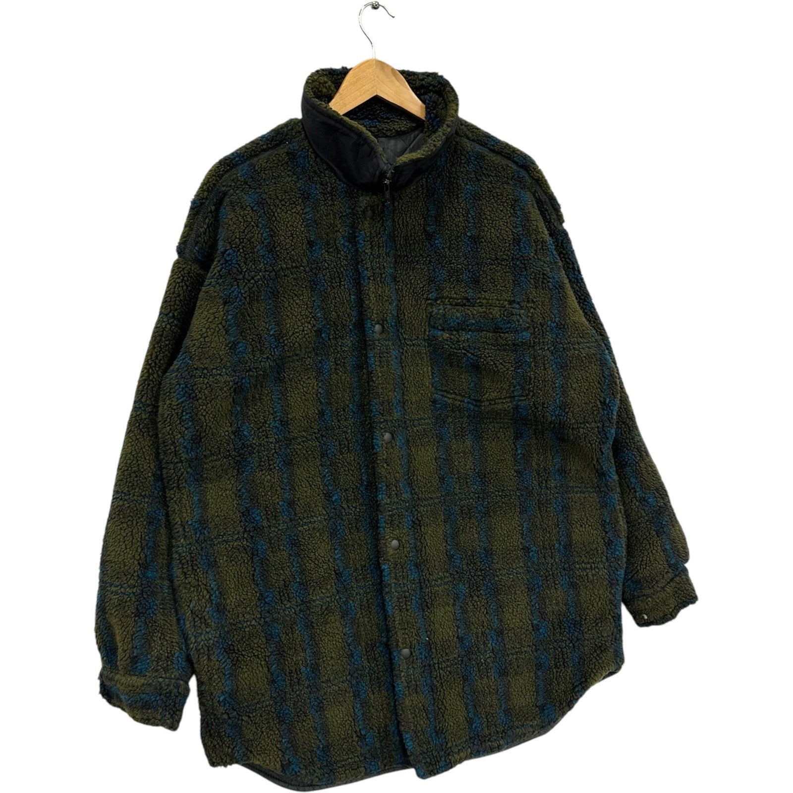 Vintage Columbia Plaid Sherpa Fleece Jacket