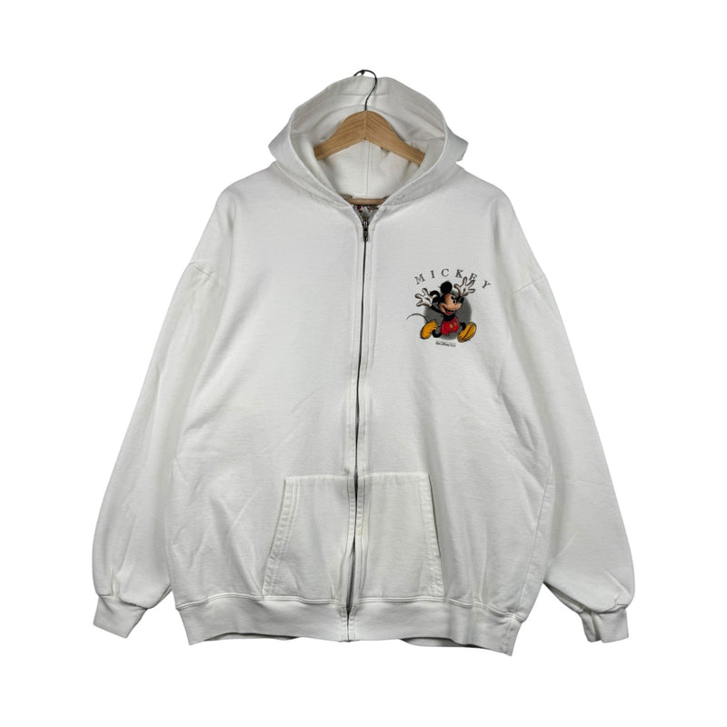 Vintage Mickey Mouse Mini Spellout Full Zip Hoodie