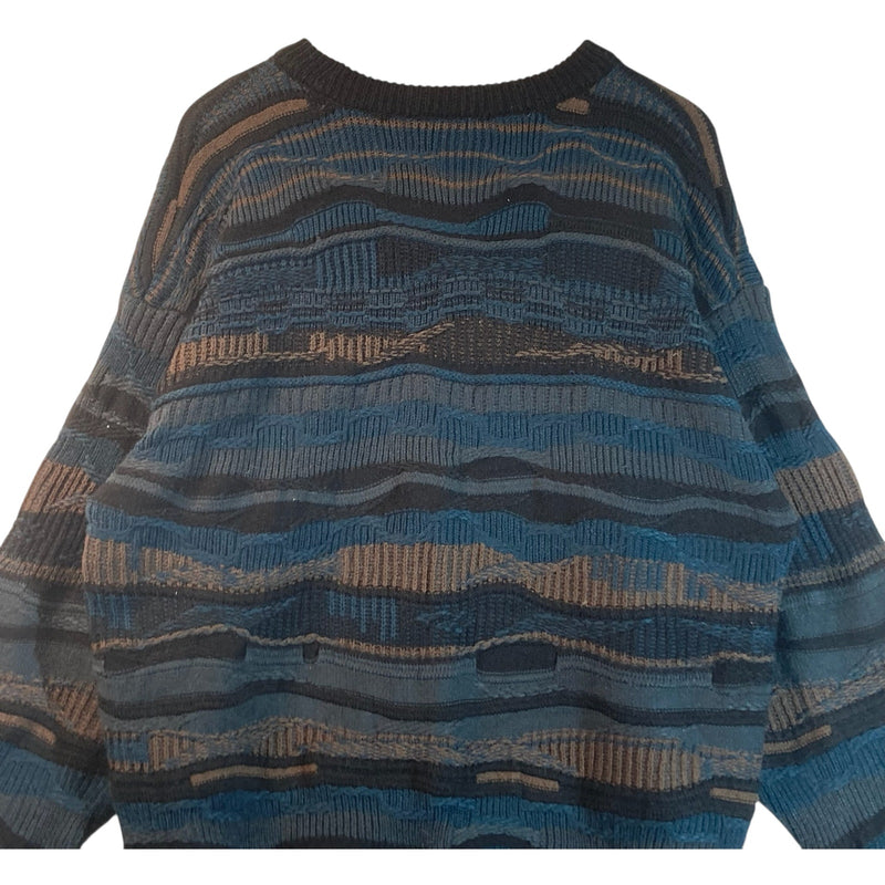 Vintage Coogi 3D Abstract Knit Sweater