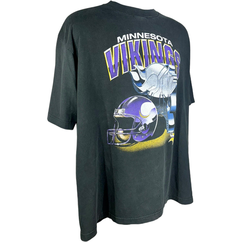 Vintage Minnesota Vikings Big Helmet & Logo Tee 90s