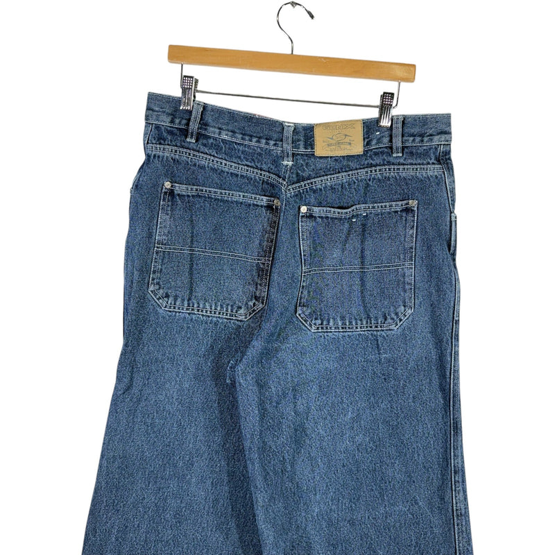 Vintage Y2K Wide Leg Relaxed Fit Denim Jeans 36x30
