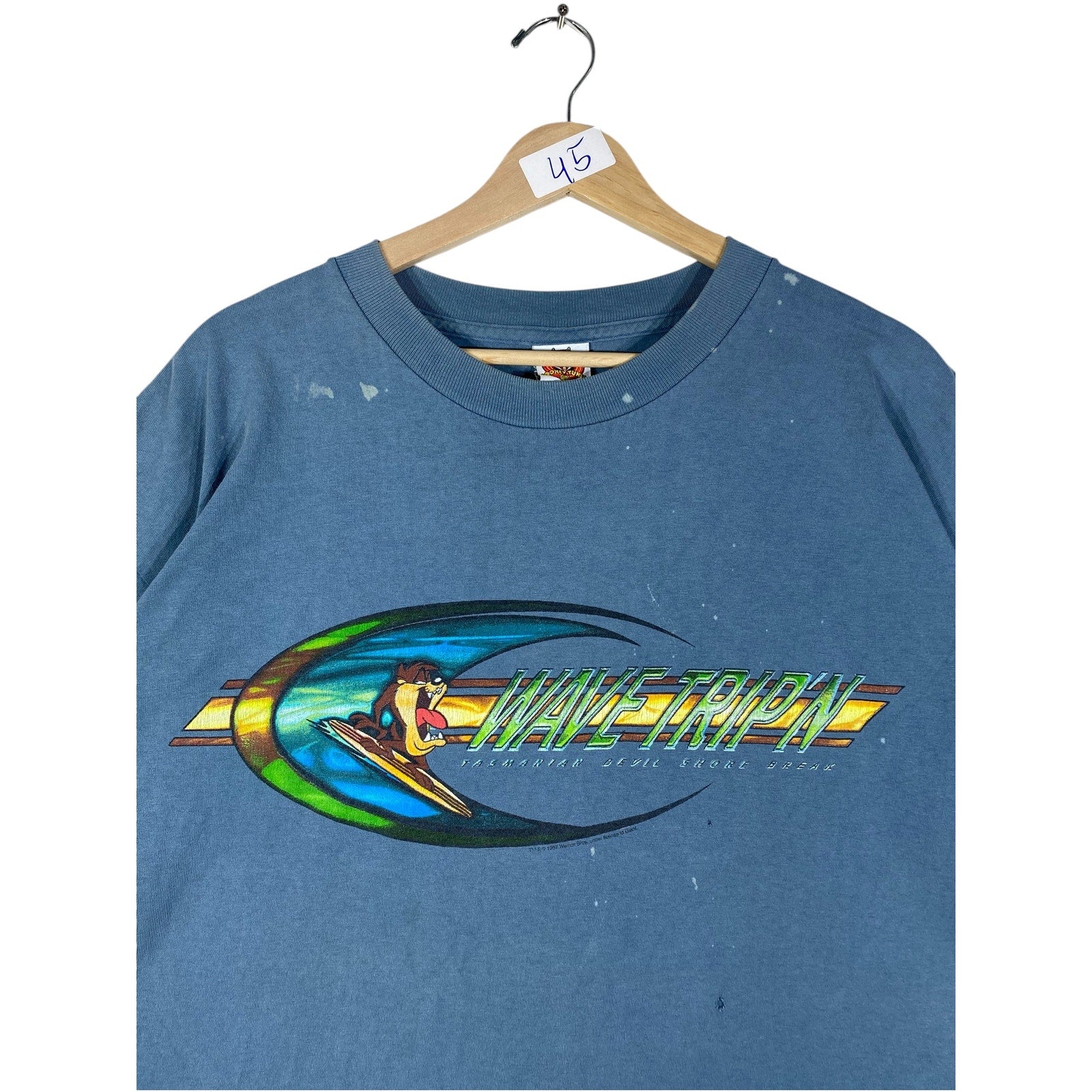 Vintage Looney Tunes Taz Wave Trip'n T-Shirt