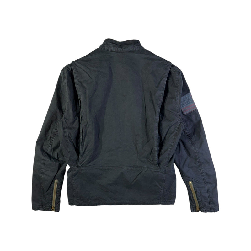 Vintage Polo Ralph Lauren 67 Patch Denim Moto Jacket
