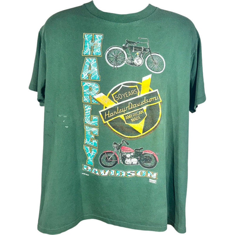 Vintage 50 Years Of Harley Davidson Tee 90s