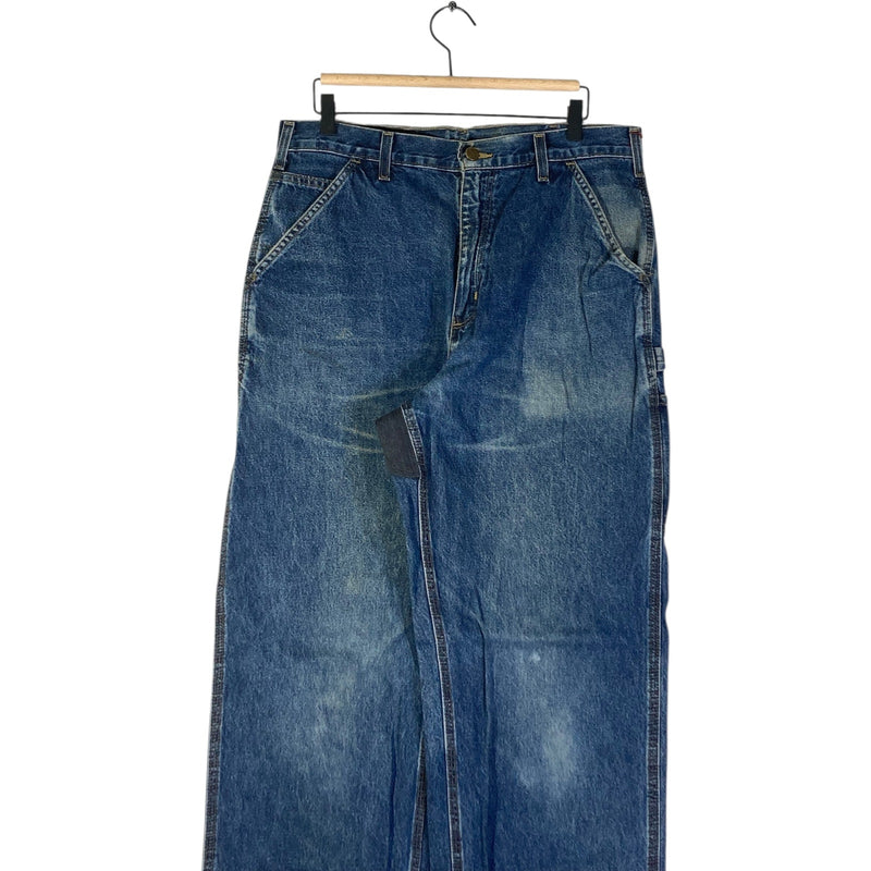 Vintage Carhartt Utility Workwear Carpenter Denim Pants 34x36