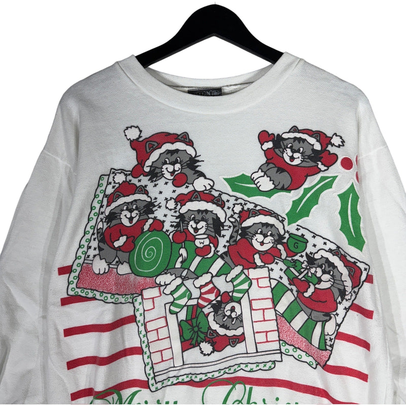 Vintage Kittens Christmas Crewneck 90s