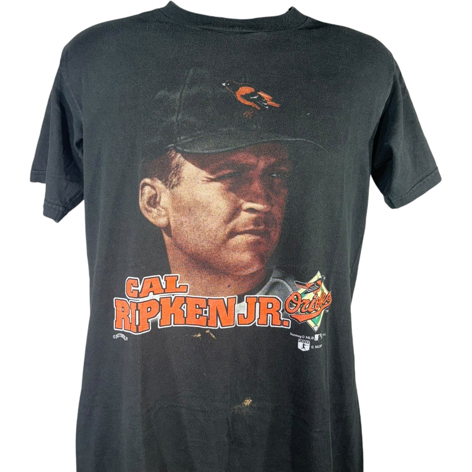 Vintage Baltimore Orioles Big Face Cal Ripken JR. Nutmeg Tee 90s