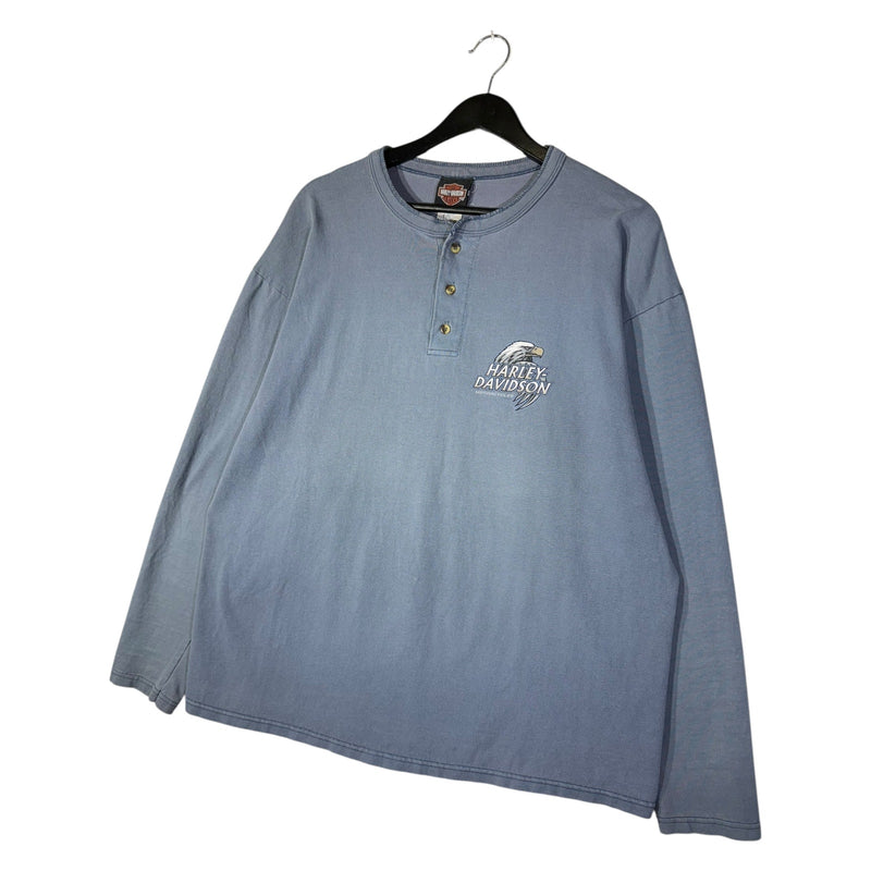 Vintage Harley Davidson Motorcycles Forth Worth Henley Long Sleeve